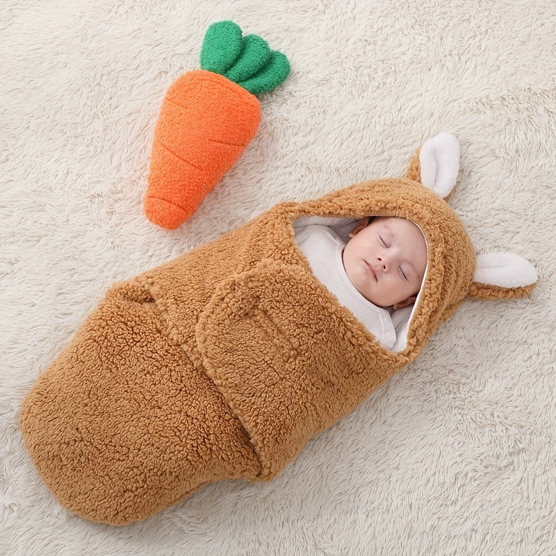 Super Soft Baby Sleeping Bag Fluffy Fleece Newborn Blanket Swaddle Blankets, Unisex Baby Wrap For Newborn Baby