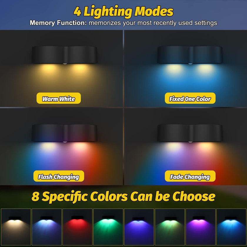 Solar Wall Lamp Outdoor Fence Decoration