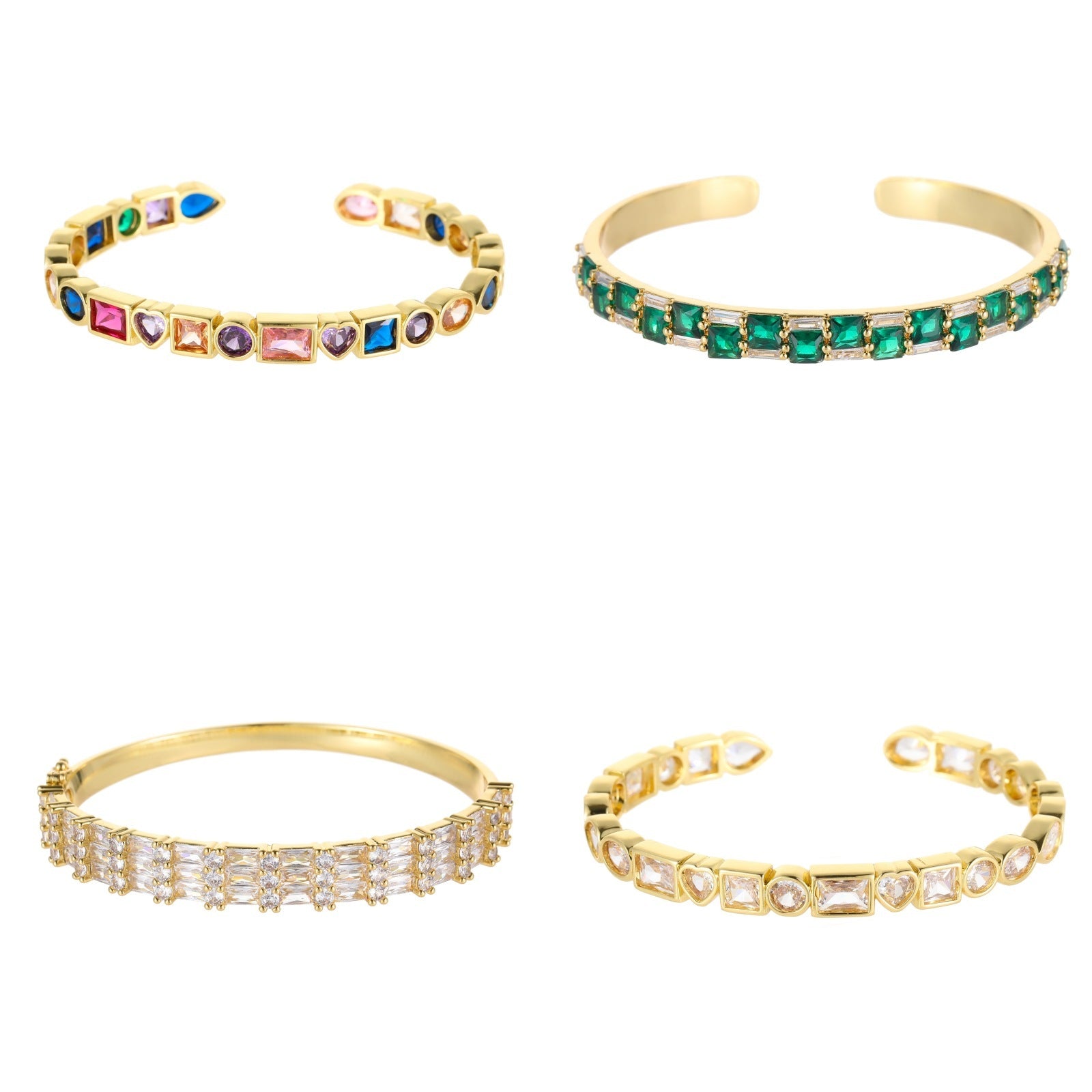 Retro Color Zirconium Ladies' Bracelet