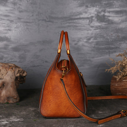 Handbag Totem Pattern High Quality Natural Skin Women Shoulder Tote Bags