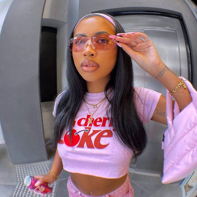 Beautiful Harajuku Y2g Black Sweet Girl Slim Fit Vintage Print Pattern Clothes