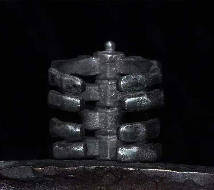 Creative Jewelry Fashion Rib Alloy Bone Ring Men