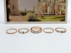 Jewelry Rose Gold Stackable Diamonds Set Of Five Sets Of Rings BohemiaJ