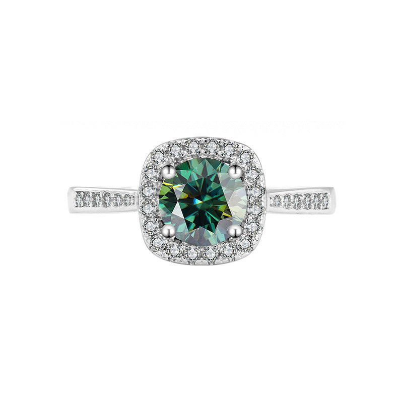 S925 Sterling Silver Moissanite Ring Women