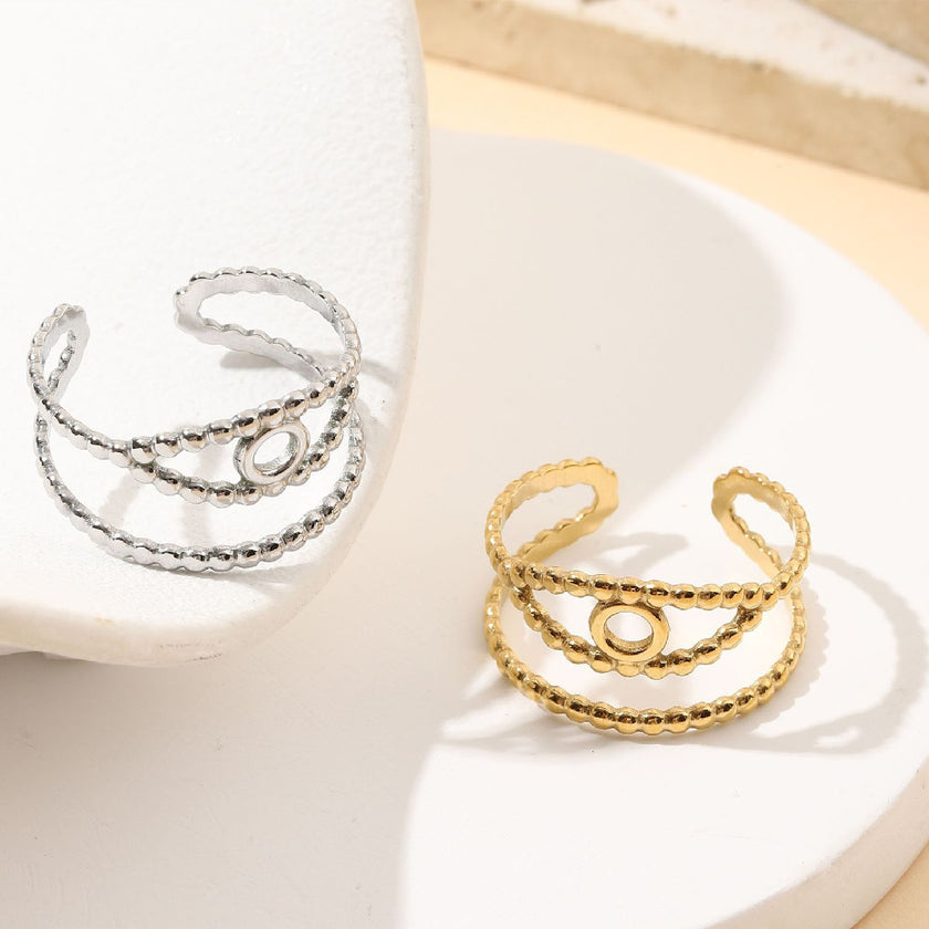 French Retro Stainless Steel Ring For Women