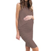 Sleeveless solid color maternity skirt