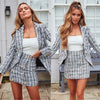 Women's woolen coat short skirt two piece set