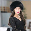 Women Fur Grass Fox Fur Hat Dome Mongolian Hat Thick Warm Russian Wind Snow