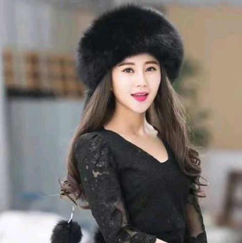 Women Fur Grass Fox Fur Hat Dome Mongolian Hat Thick Warm Russian Wind Snow