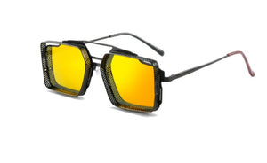 Vintage Steampunk Sunglasses Metal Hollow-out For Men