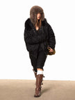Short Fur Collar Coat Padded Hooded Cotton Coat