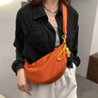 Nylon  Women's Saddle All-matching Crossbody Dumpling Bag