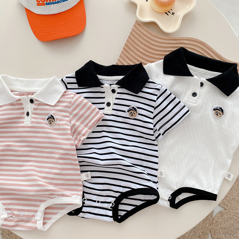 Newborn Western Style Bear Jumpsuit