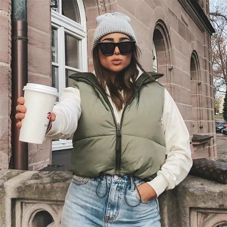 Women's Fashion Simple Two-sided Wear Cotton Vest