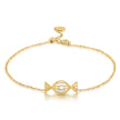 Candy plated 18k yellow gold bracelet