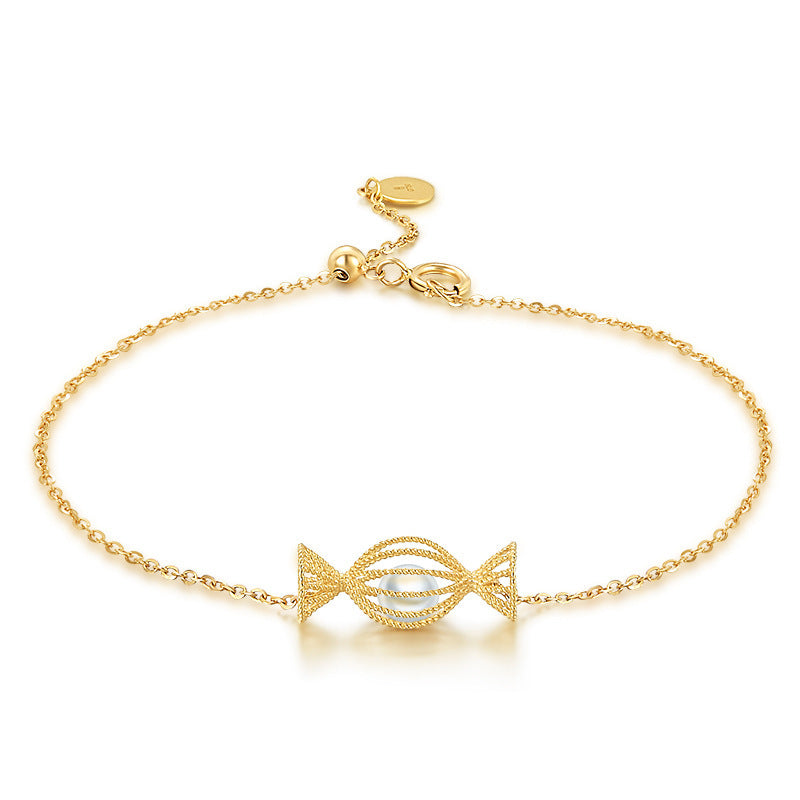 Candy plated 18k yellow gold bracelet