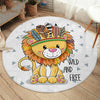 Cartoon Animal Round Carpet Cute Non-slip