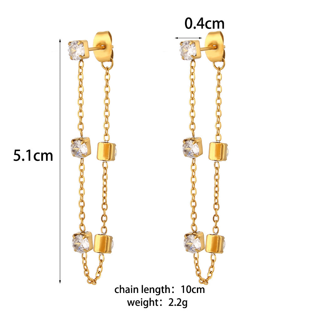 Fashion Personality Fashion Ornament Stainless Steel Earrings