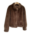 Short Artificial Mink Hair Fur Coat For Women