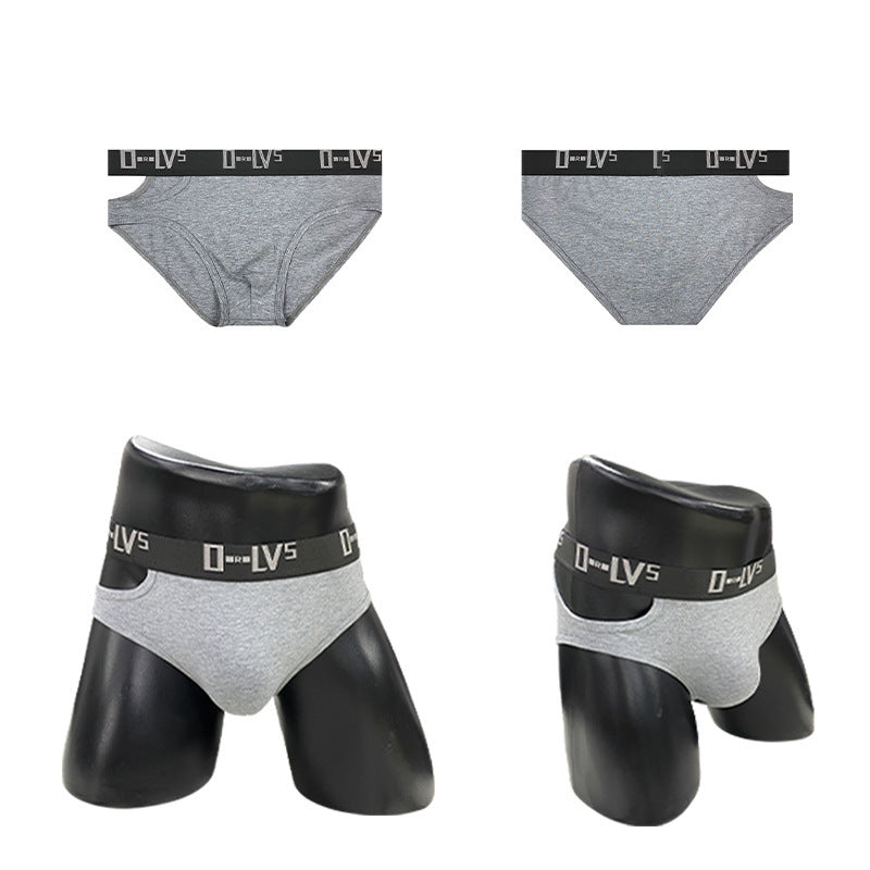 Sports Cotton Breathable Side Hollow Briefs