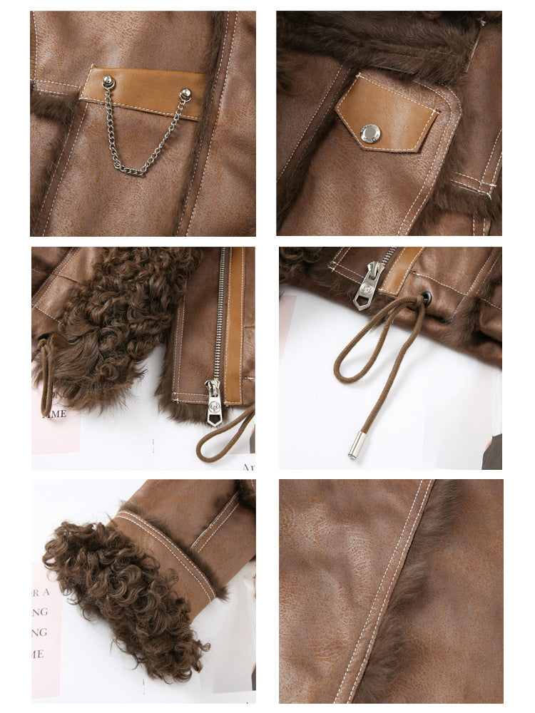 New Imported Snow Rabbit Fur woolen  Coat Women