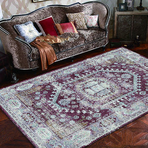 European Style Jihe Print Carpet Bedroom Living Room