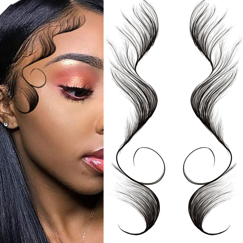 Hair Tattoo Stickers Creating The Seriously Real Baby Hairs Temporary Hairline Sticker Curly Template Hair Edge Tattoo Sticker