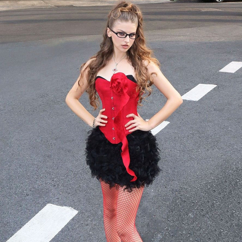 Alpscommerce Sweet And Spicy Sexy Flowers Tube Top Vest