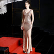 Crystal Diamond Chain Slim Party Dress