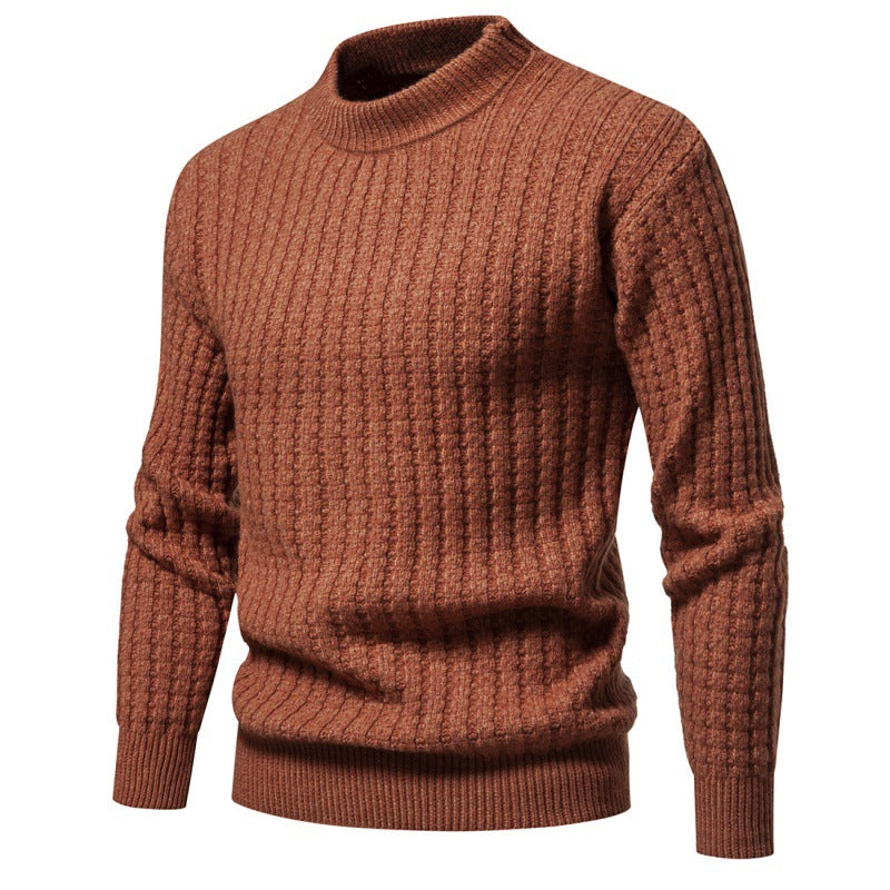 Men's Knitwear Solid Color Round Neck Fashion Sweater
