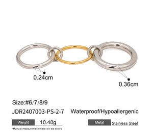 Mikayla Stacked Freshwater Pearl Ring