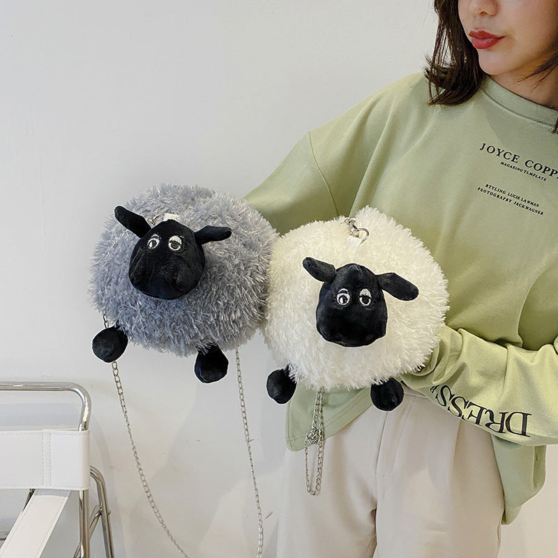 Cute Ins Cartoon Doll Shoulder Bag Female Personality Doll Single Shoulder Messenger Bag Ugly Student Plush Bag
