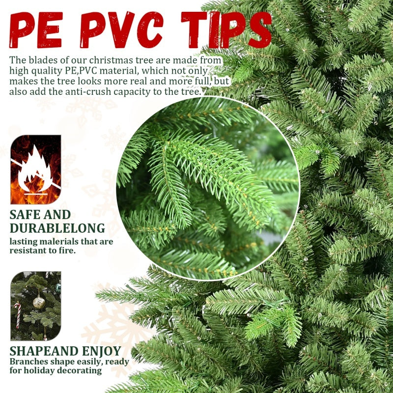 6ft PE, PVC Mixed Christmas Tree