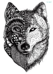 Original Personality Wolf Tattoo Sticker Animal