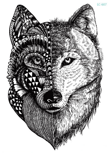 Original Personality Wolf Tattoo Sticker Animal