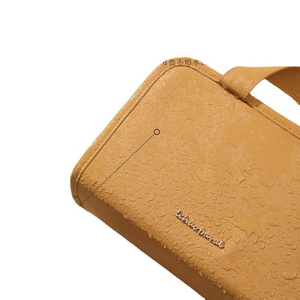 Leather Book Cosmetic Bag Large Capacity Portable