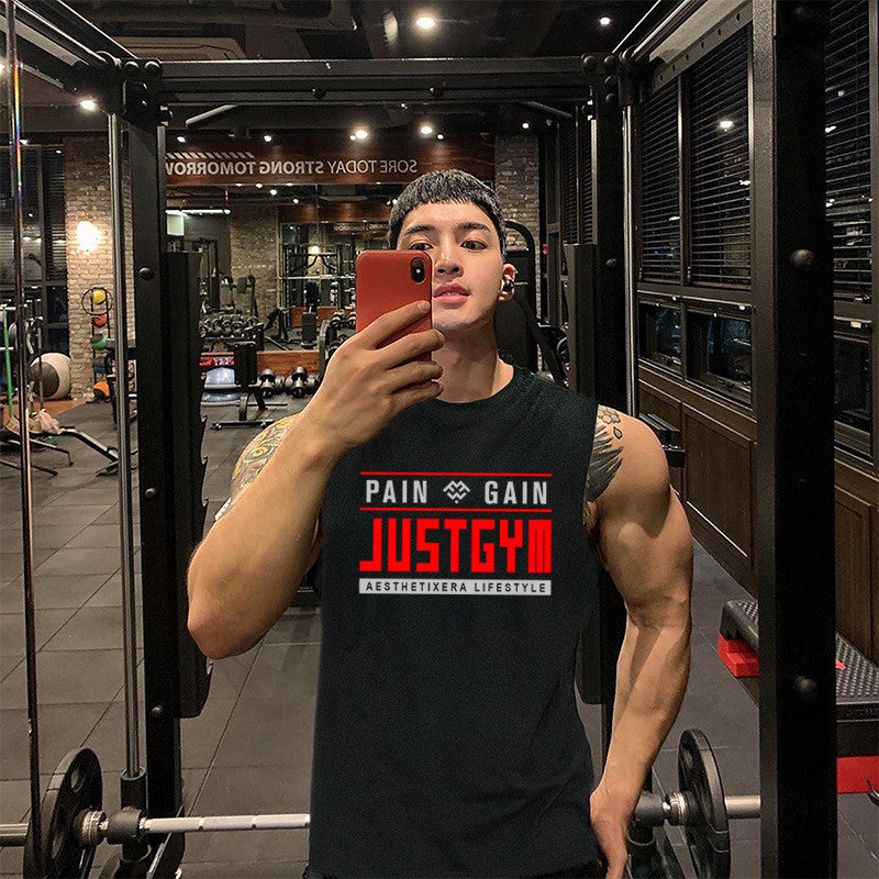Men's Sports Fitness Cotton Sleeveless T-Shirt