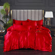 Pure Color Washed Ice Silk Quilt Cover Bedding