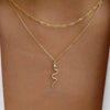 European And American Snake Necklace Female Minority Simple