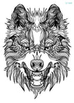 Original Personality Wolf Tattoo Sticker Animal