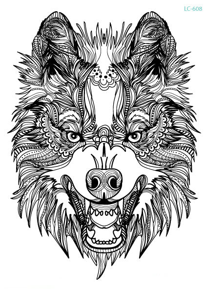 Original Personality Wolf Tattoo Sticker Animal