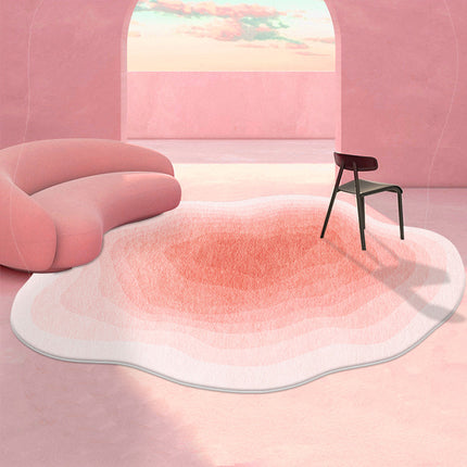 Home Living Room Shaped Faux Cashmere Carpet
