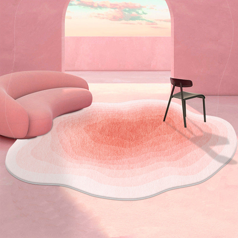 Home Living Room Shaped Faux Cashmere Carpet