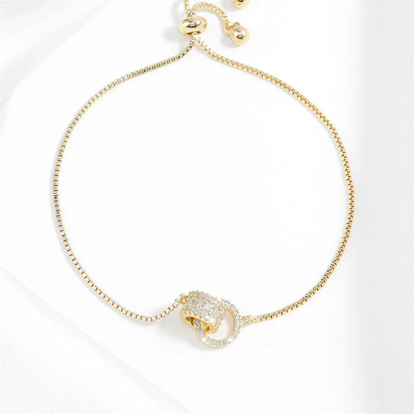 Double Ring Micro Necklace Simple Women's Fashion