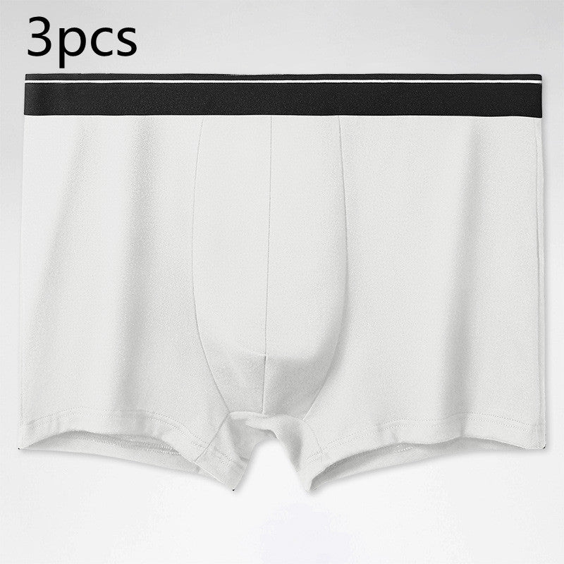 Men's Solid Color Underwear Men's Cotton Breathable Boxers