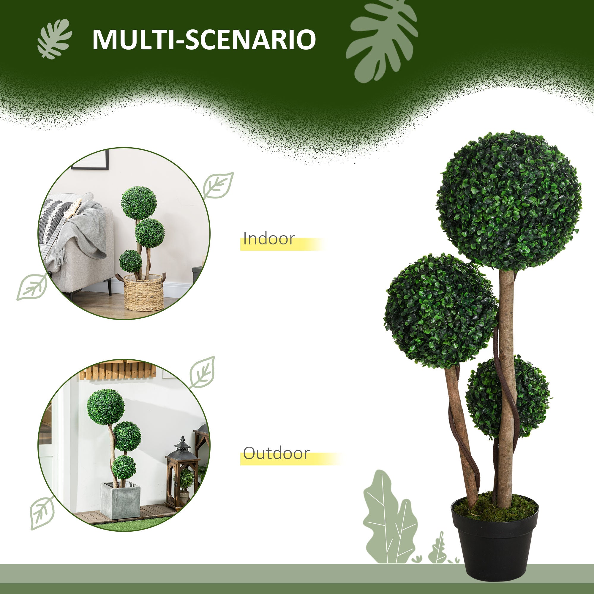Artificial Plant for Home Decor Indoor & Outdoor Fake Plants Artificial Tree in Pot