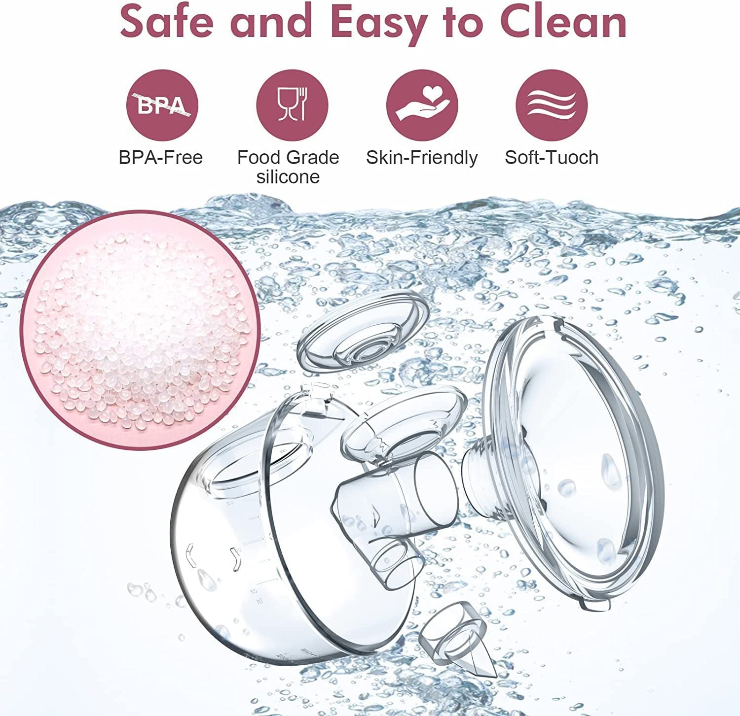 Hands-free Painless Portable Electric Breast 3-mode Rechargeable Travel Breast