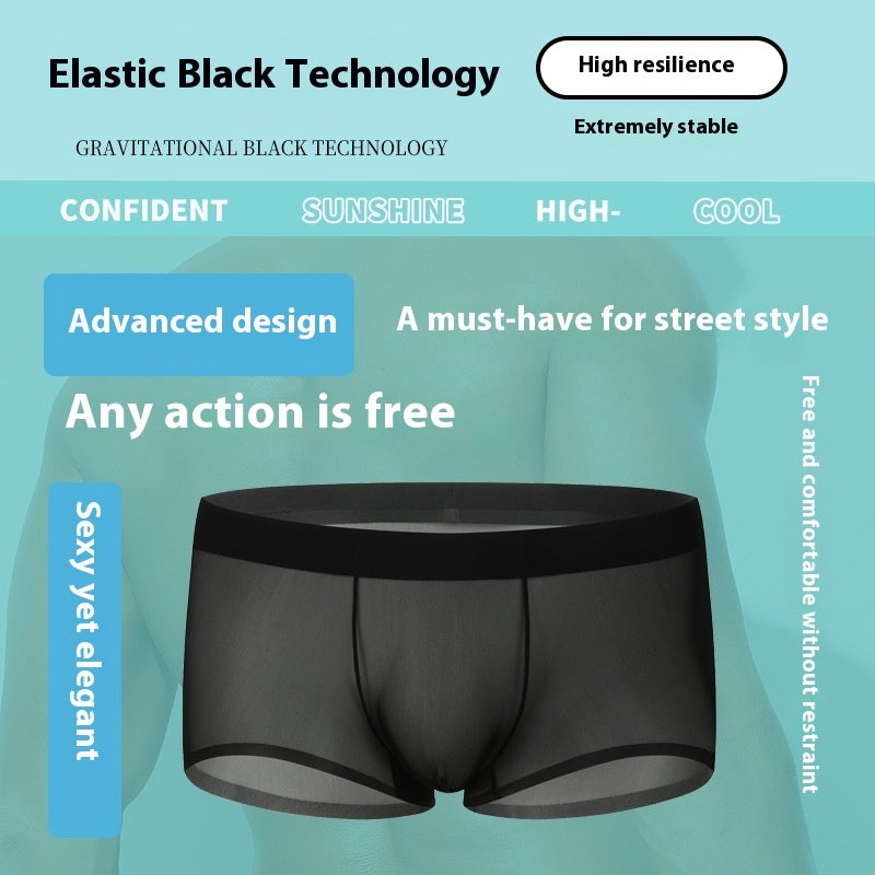 Ice Silk Underwear Men's Seamless Summer Thin Boxers