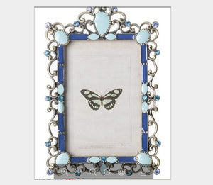 Creative Enamel Colored Metal Photo Frame With Flower And Bird Photo Frame