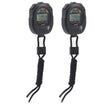 2 PCS Multifunctional Handheld Digital LCD Stopwatch Timer for Sports/Running/Racing/Swimming